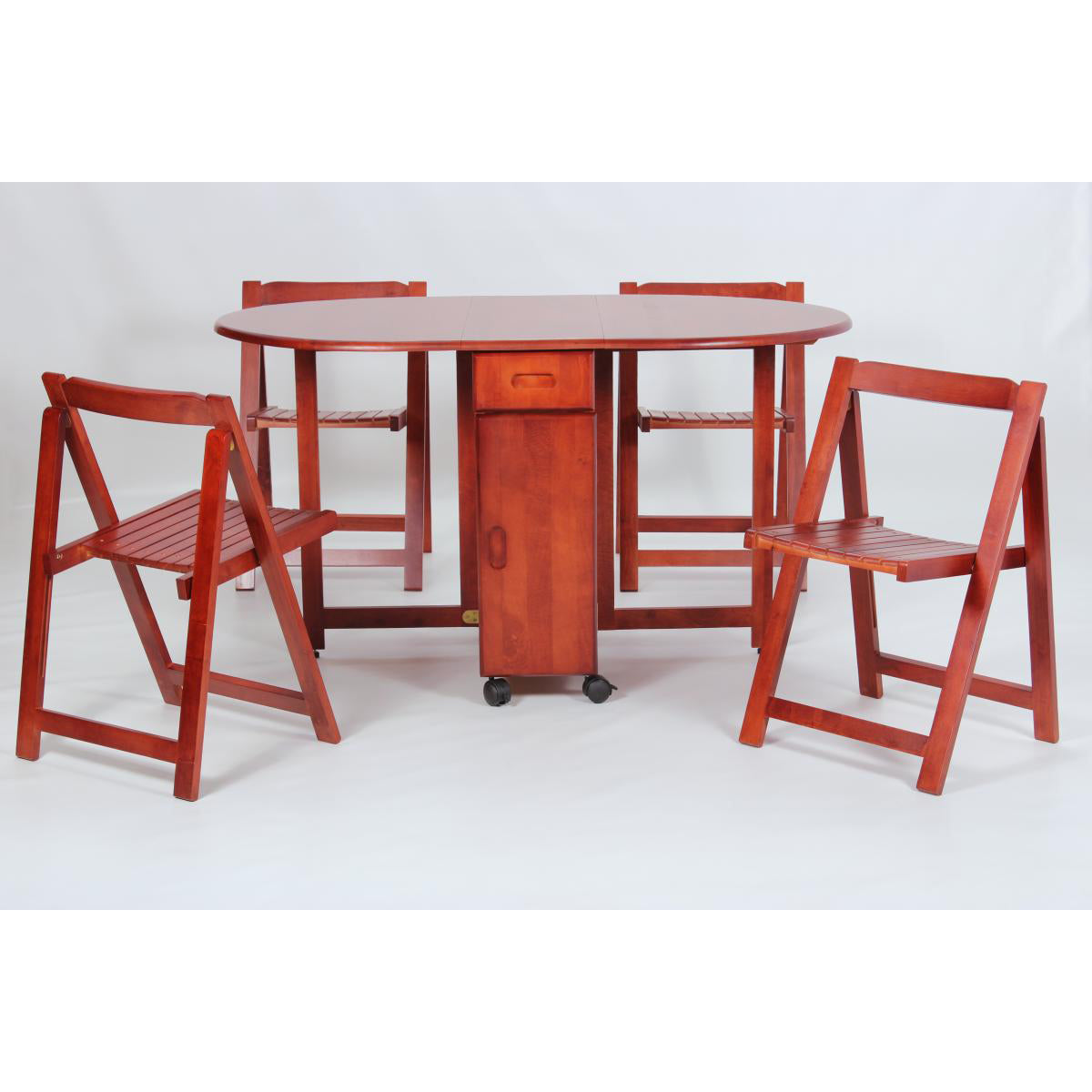Butterfly Dining Set with 4 Chairs - Mahogany