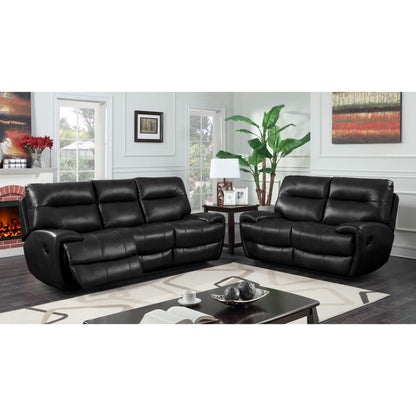 Bailey Recliner LeatherGel & PU 2 Seater - Black