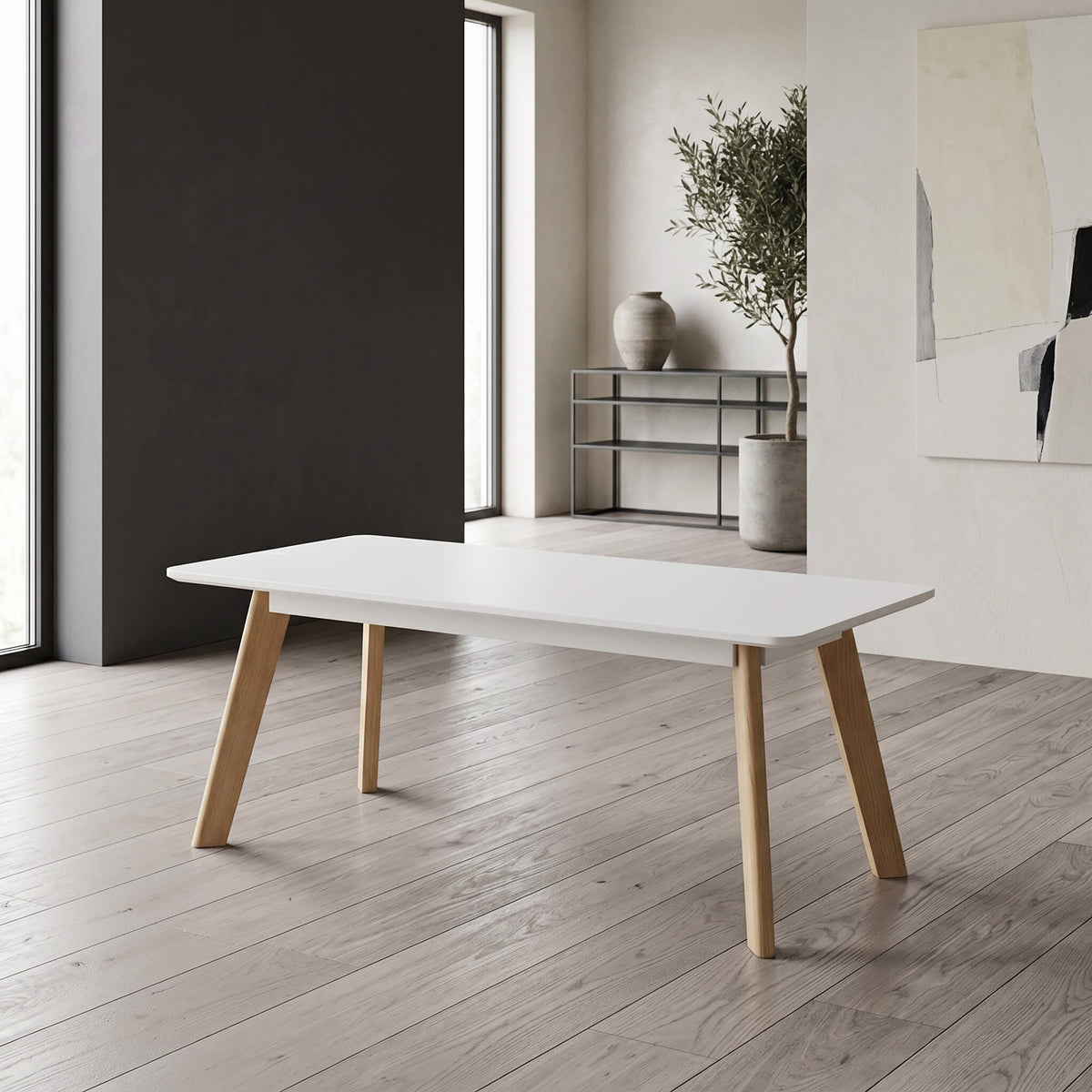 Belgium Rectangle Coffee Table White
