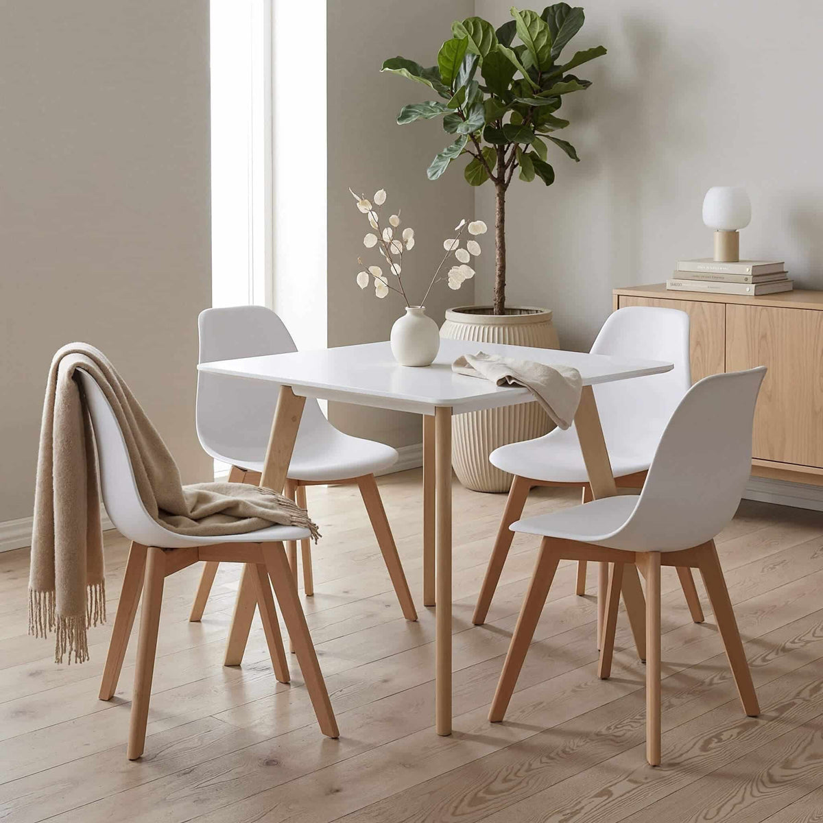 Belgium Small Dining Table - White