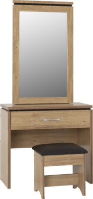 Charles Oak 1 Drawer Dressing Table Set