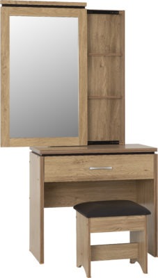 Charles Oak 1 Drawer Dressing Table Set