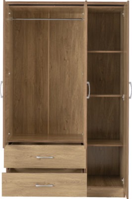 Charles 3 Door 2 Drawer Mirrored Wardrobe