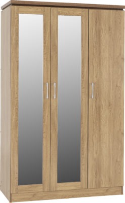 Charles 3 Door All Hanging Mirrored Wardrobe