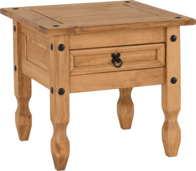 Corona 1 Drawer Lamp Table