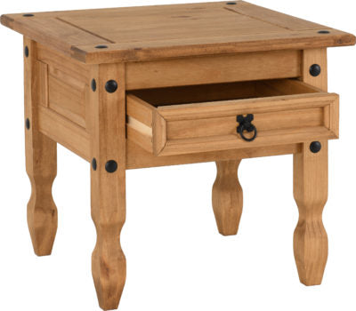 Corona 1 Drawer Lamp Table