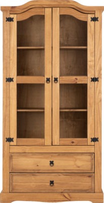 Corona 2 Door 2 Drawer Glass Display Unit