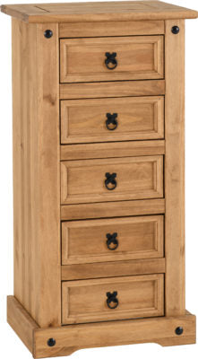 Corona 5 Drawer Narrow Chest