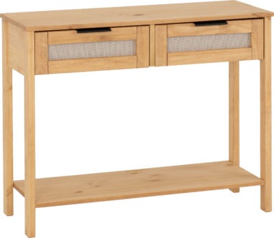 Corona Rattan 2 Drawer Console Table