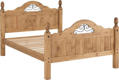 Corona Scroll 4'6" Bed High Foot End