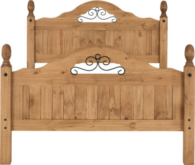 Corona Scroll 4'6" Bed High Foot End