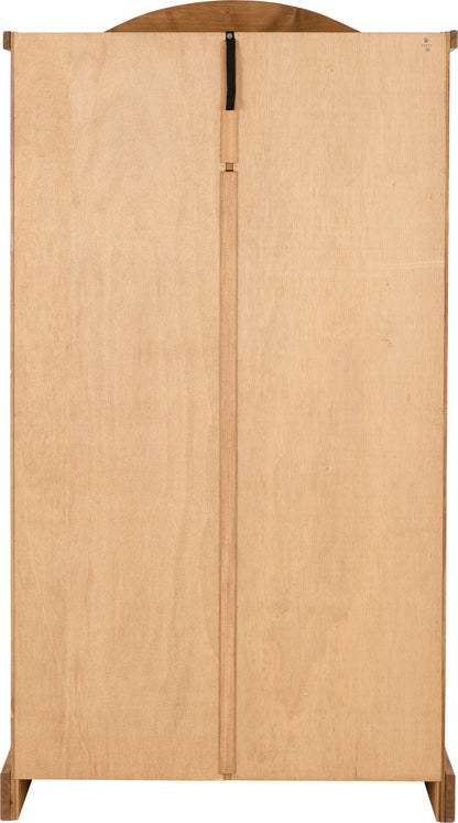 Corona 2 Door Wardrobe - Distressed Waxed Pine