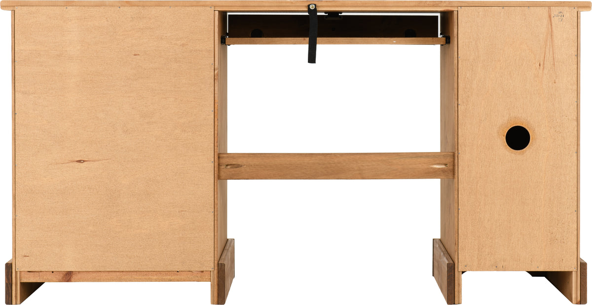 Corona Computer Desk - Distressed Waxed Pine