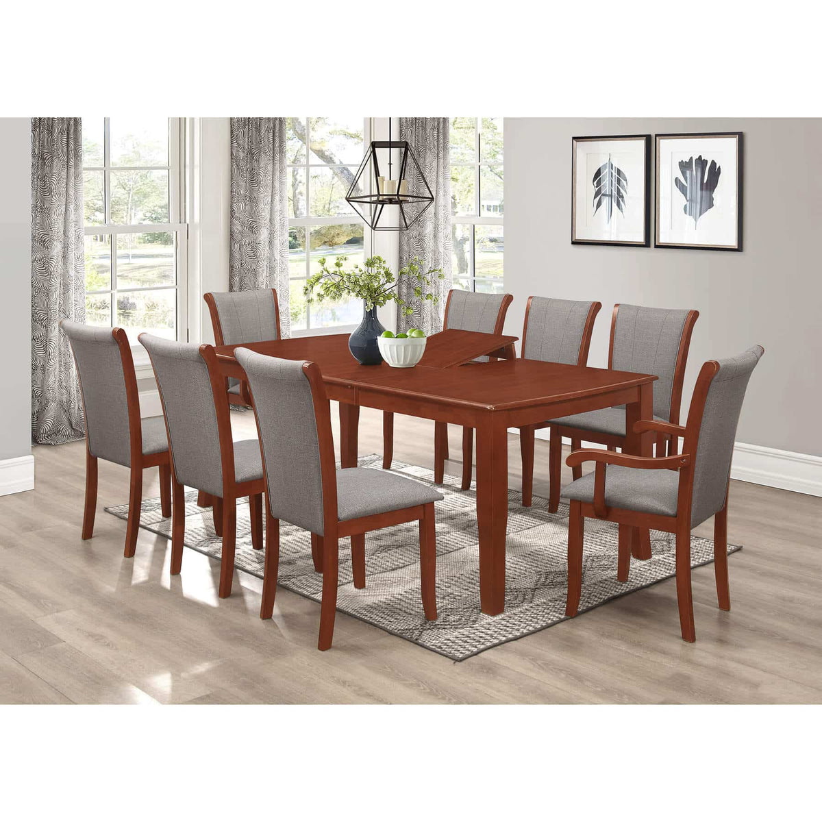 Carlo Dining Arm Chair Mahogany (Set of 2)
