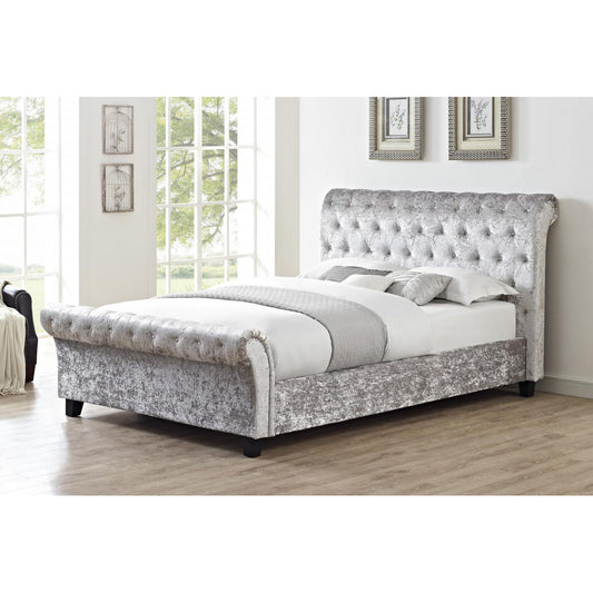 Casablanca HFE Crushed Velvet Bed Grey