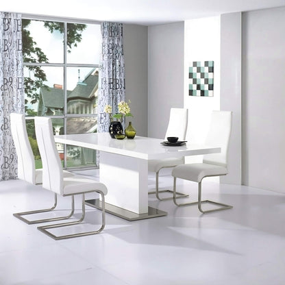 Chaffee Dining Table White High Gloss