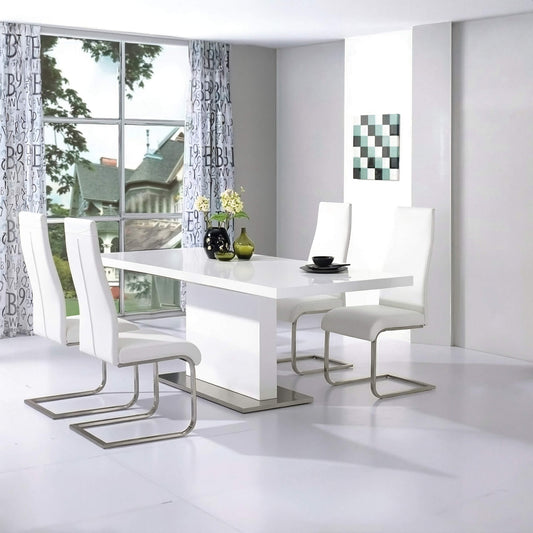 Chaffee Dining Table White High Gloss