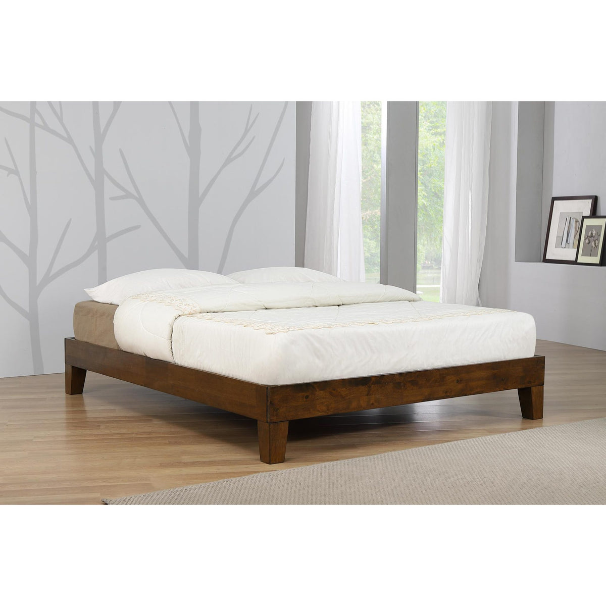 Charlie Platform Bed Rustic Oak