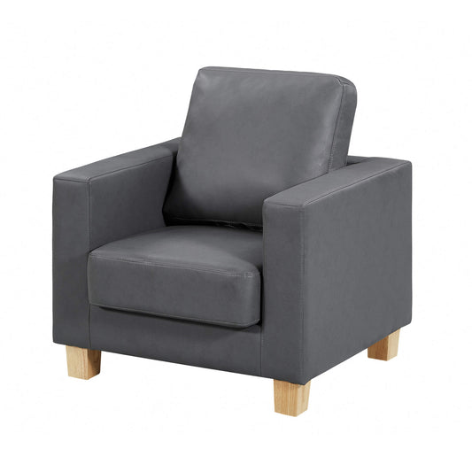 Chesterfield 1 Seater Sofa PU - Grey
