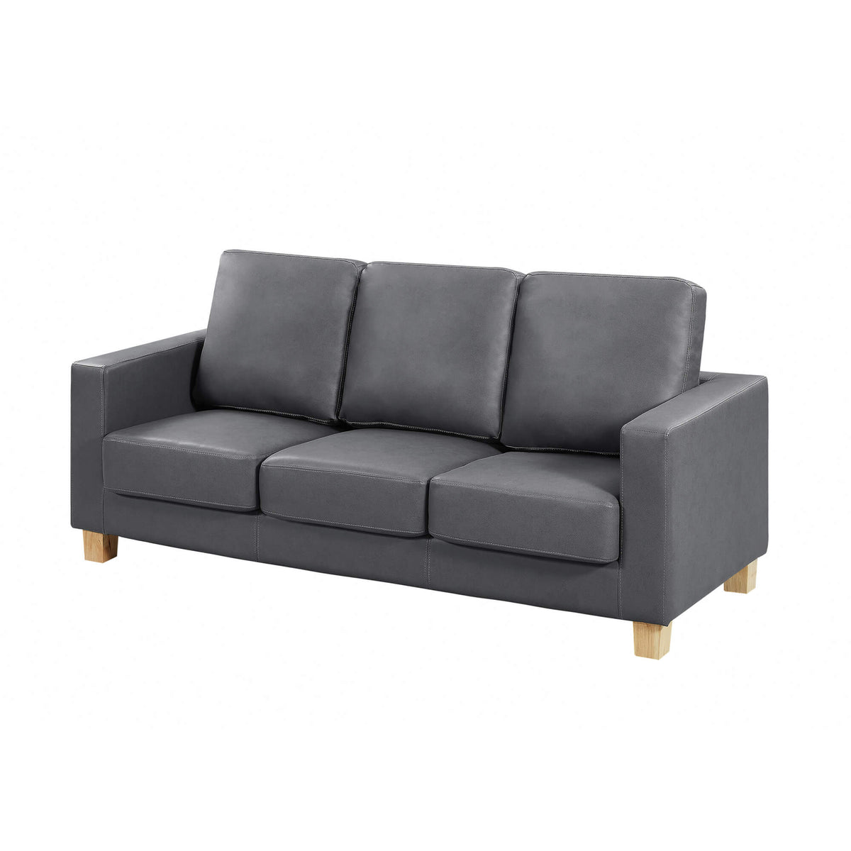 Chesterfield 3 Seater Sofa PU - Grey