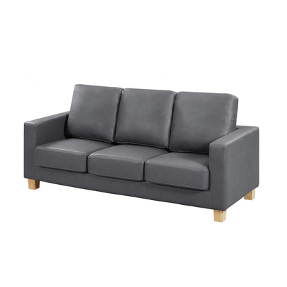 Chesterfield 3 Seater Sofa PU - Grey