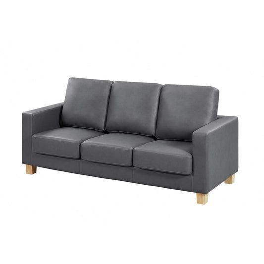Chesterfield 3 Seater Sofa PU - Grey