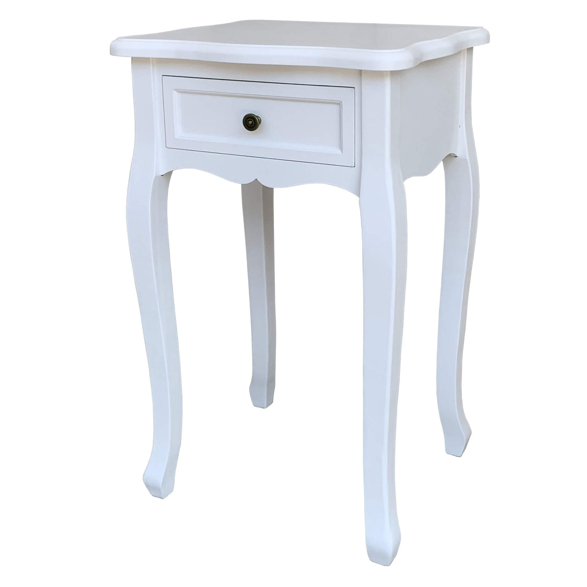 Chloe Bedside 1 Drawer - White