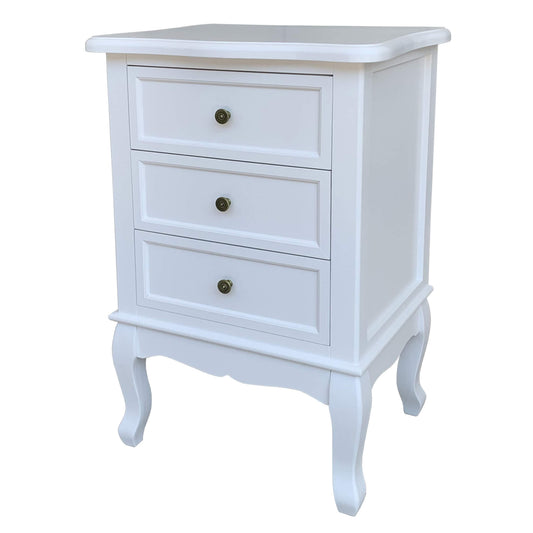 Chloe Chest 3 Drawer - White