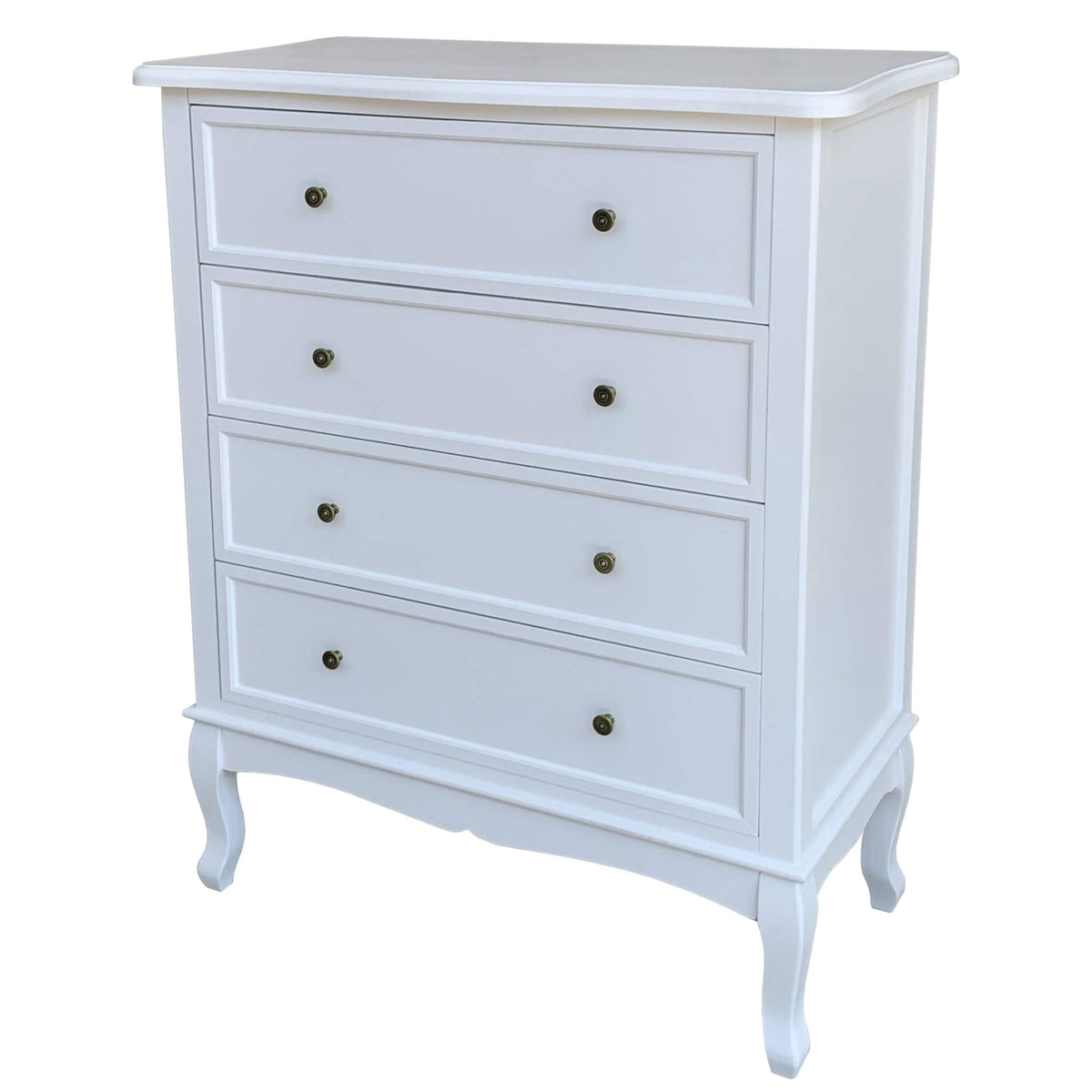 Chloe Chest 4 Drawer Wide - White
