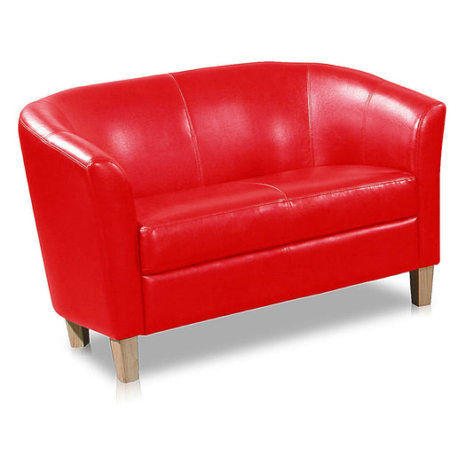 Claridon 2 Seater Sofa PU - Red