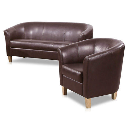 Claridon 2 Seater Sofa PU - Brown