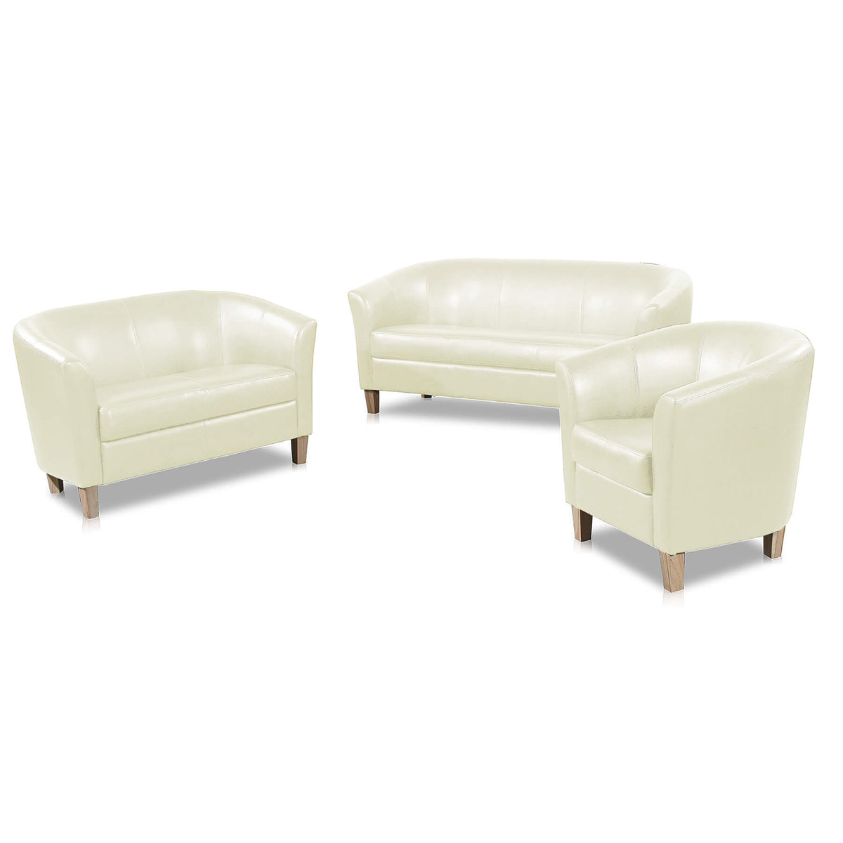 Claridon 2 Seater Sofa PU - Cream