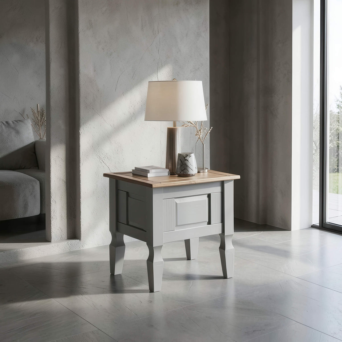 Corona Grey Lamp Table (2s) (Set of 2)