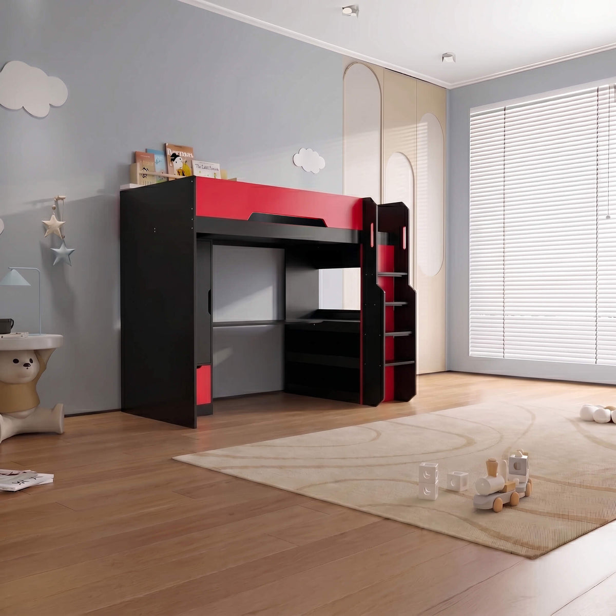 Cyrus Gaming High Sleeper Black & Red - Black, Red