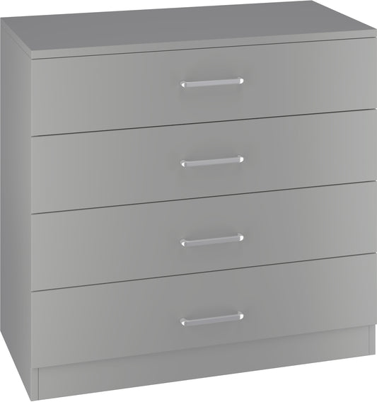 Dakota 4 Drawer Chest - Light Grey
