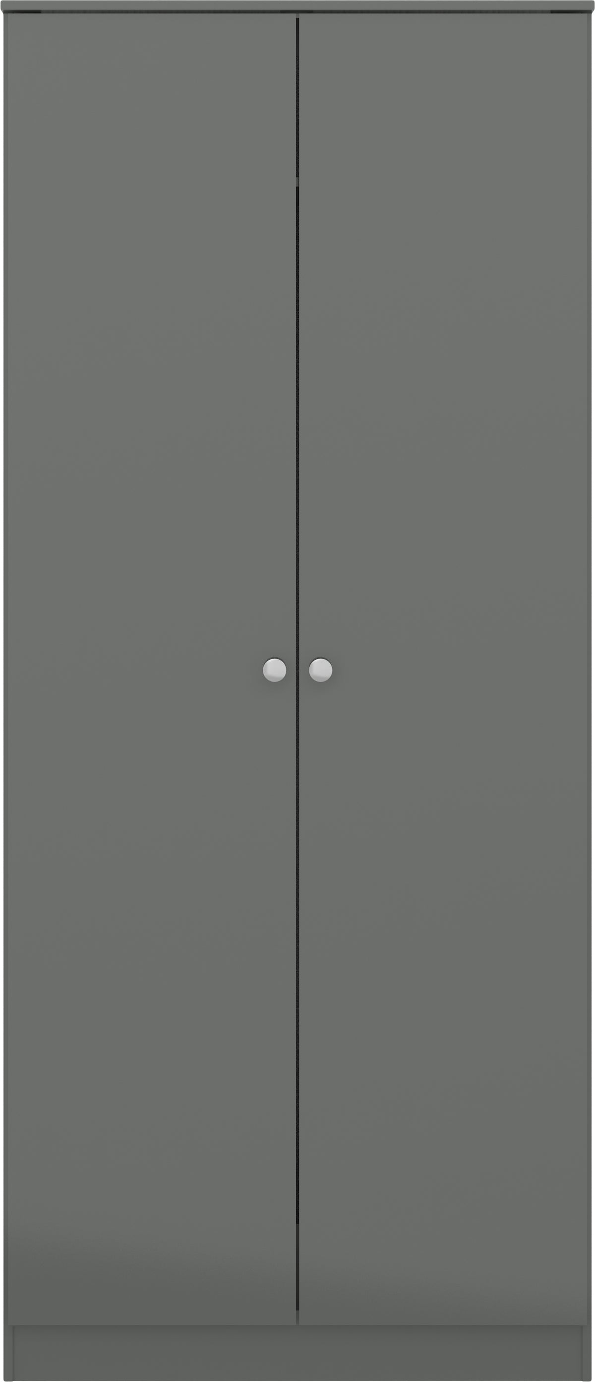 Denver 2 Door Wardrobe - Grey Gloss
