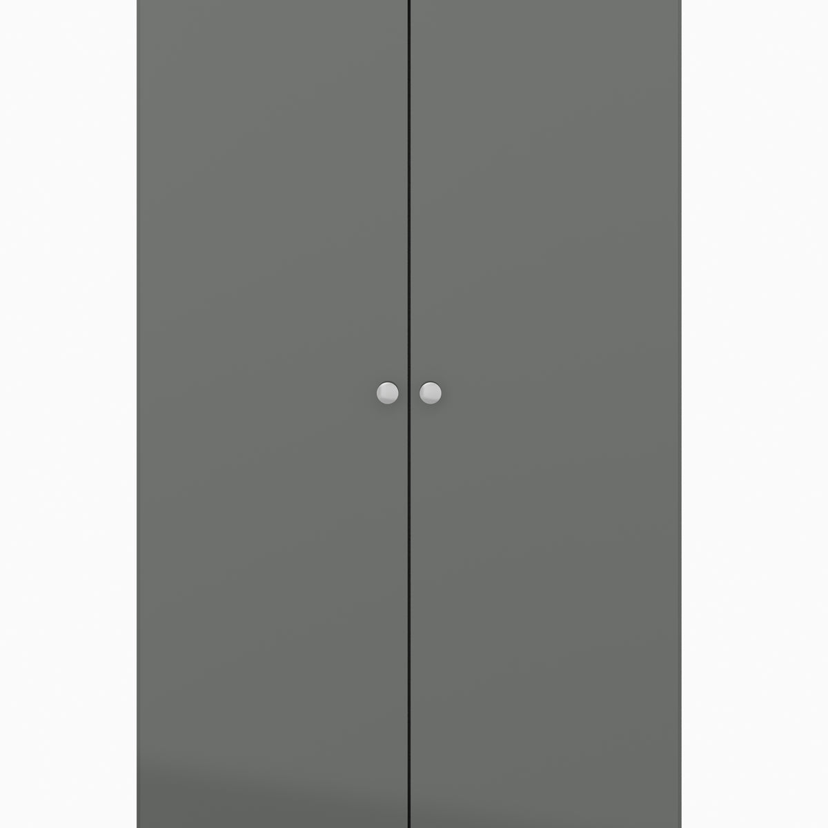 Denver 2 Door Wardrobe - Grey Gloss