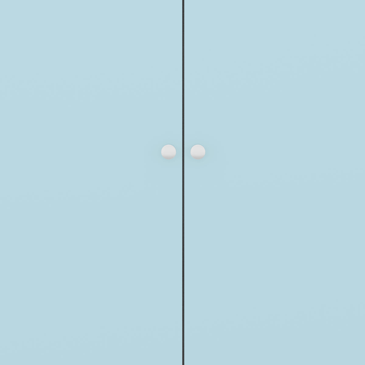 Denver 2 Door Wardrobe - White/Blue Gloss