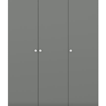 Denver 3 Door Wardrobe - Grey Gloss