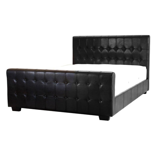 Dakar Button PU Bed - Black