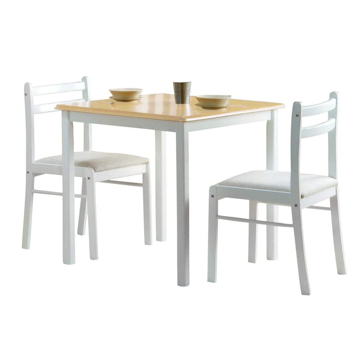 Dinnite Dining Set 2 Chairs - White
