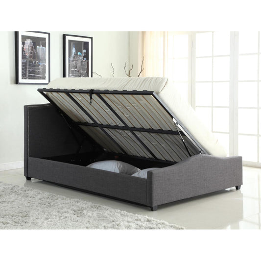 Elle Storage Linen Bed Grey