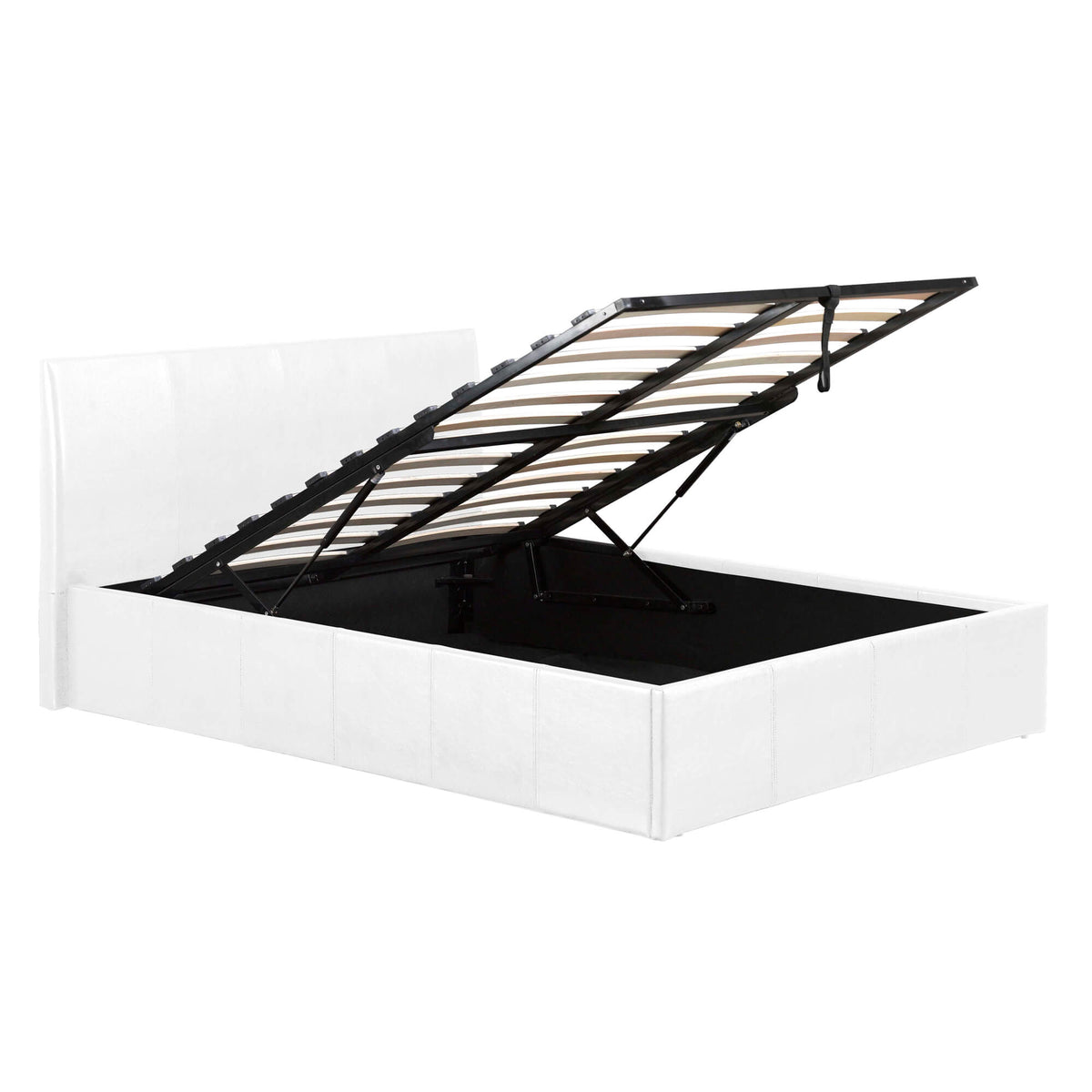 Fusion Storage PU Bed - White