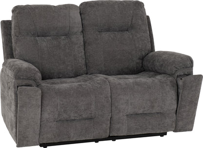 Guildford 2 Seater Recliner Sofa - Grey Fabric