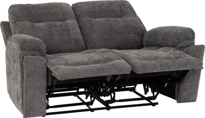 Guildford 2 Seater Recliner Sofa - Grey Fabric