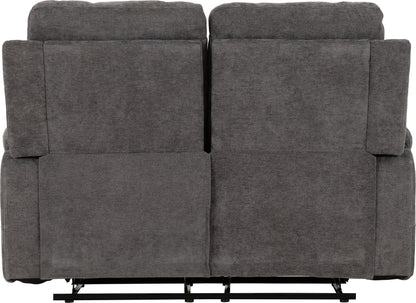 Guildford 2 Seater Recliner Sofa - Grey Fabric
