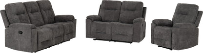 Guildford 3+2+1 Recliner Suite - Grey Fabric