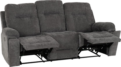 Guildford 3 Seater Recliner Sofa - Grey Fabric
