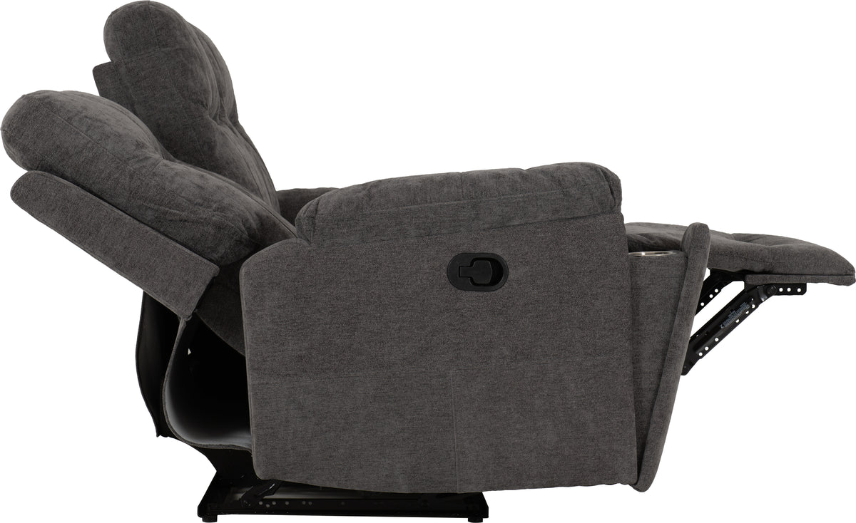 Guildford 3 Seater Recliner Sofa - Grey Fabric