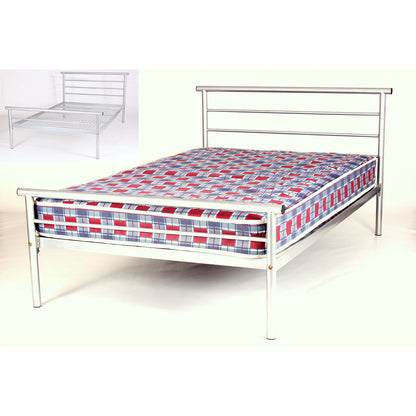 Hercules Contract Metal Bed Silver